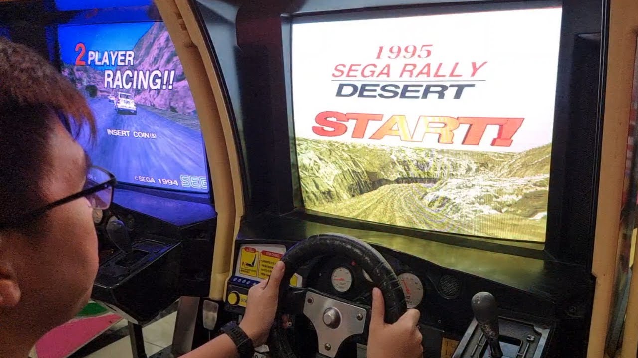 I played arcade racing game 1995 Sea Ralley Desert - YouTube