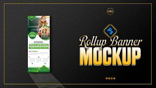 How to Create a Reflected Roll-Up Banner Mockup Design in Photoshop