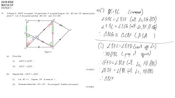 DSE maths core 2019 paper1 #14 geometry congruent similar triangles