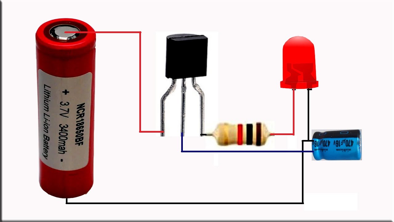Single Transistor Amazing Circuit, How To Make Led Flasher Circuit Using  One Transistor Only, 2n2222 
