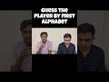 Guess the player by their first alphabet! #cricket #ipl2026