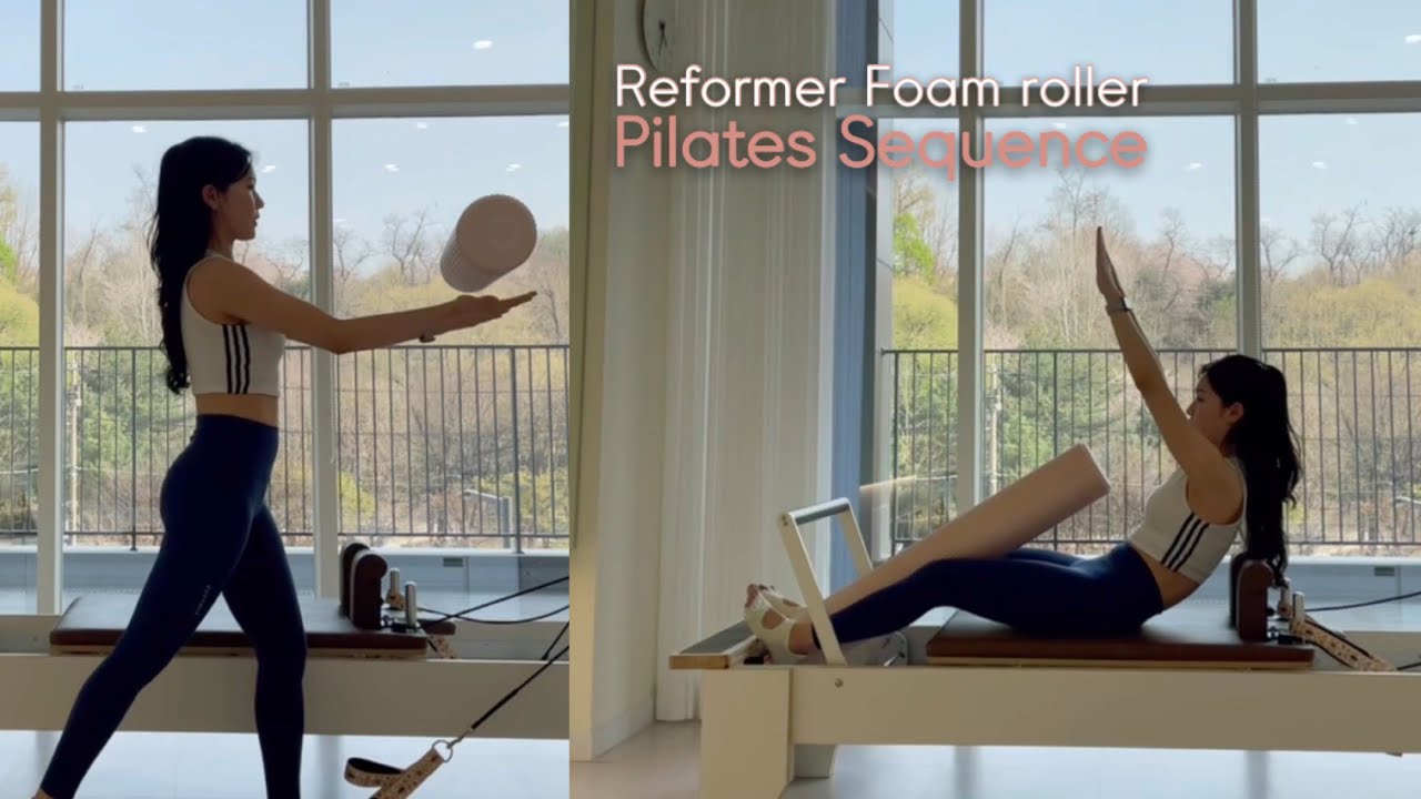 리포머 폼롤러 조합 필라테스 시퀀스 / 50min 수업 / 더빙 설명 있름 / 꿀팁 가득