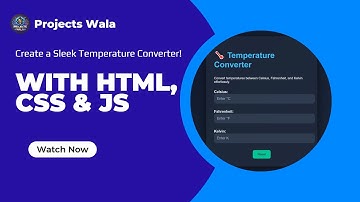 🔥 Build a Temperature Converter with HTML, CSS & JavaScript | Beginner Friendly Project | With Code