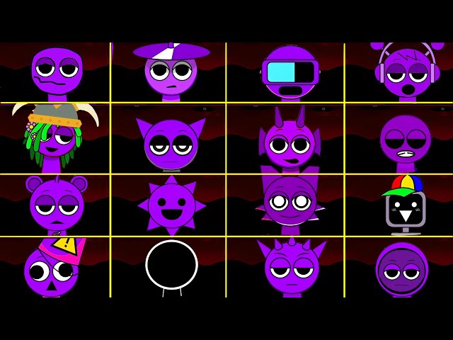 Mix Of Incredibox Sprunki Vs Purple (Durple) Phase 1 to Phase 8