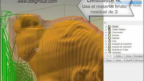 DDX EasySTONE/EasyWOOD PowerSIM - Desbaste con material residual