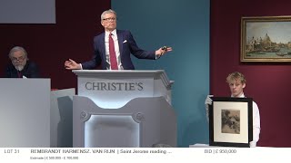 Auction Highlight: Watch Bidding Battle for Rembrandt Print from the Sam Josefowitz Collection