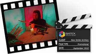 Example Of 3D Text Motion Tracking Used On Now Strike Archery Video