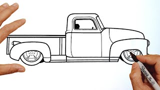 Classic Chevrolet Trucks - How To Draw Chevy Truck Easy Simple Step By Step
