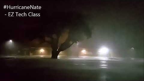 High water at Ocean Springs, Mississippi as Hurricane Nate