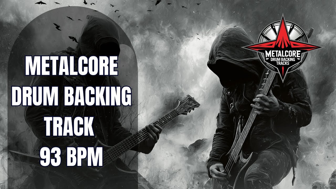 93 BPM Metalcore Drum Backing Track | Heavy Groovy Rhythm | Royalty Free Drum Track