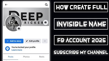 HOW CREATE FULL INVISIBLE NAME FB ACCOUNT 2025 ✨💀