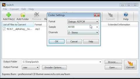 Tutorial - Switch Audio Converter