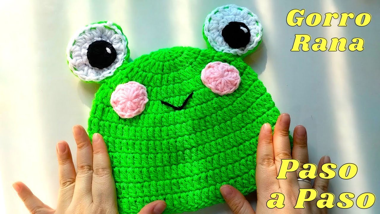 Como hacer un gorro de Rana o sapito todos los talles a crochet paso a paso