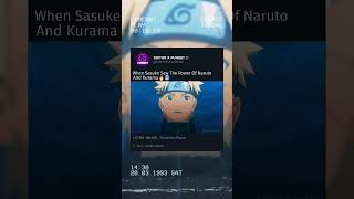 When Sasuke Saw The Power Of Naruto And Kurama🔥🥶 |#shorts#viral#trending#naruto#narutoshippuden Resimi