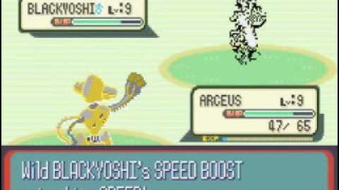 pokemon ruby hack: catching black yoshi