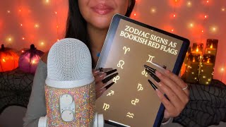 Asmr Your Zodiac Bookish Red Flag Whispered Reading & L Nail Clacking Tapping