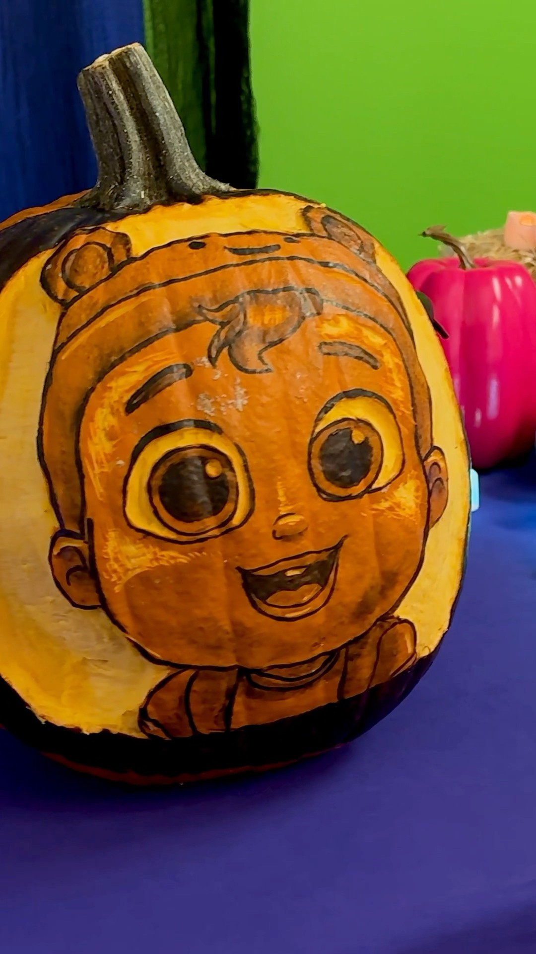 How to Make a Baby John Jack-o'-lantern! ? #halloween #shorts #littleangel