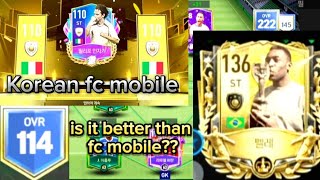 I played Korean fc mobile and it