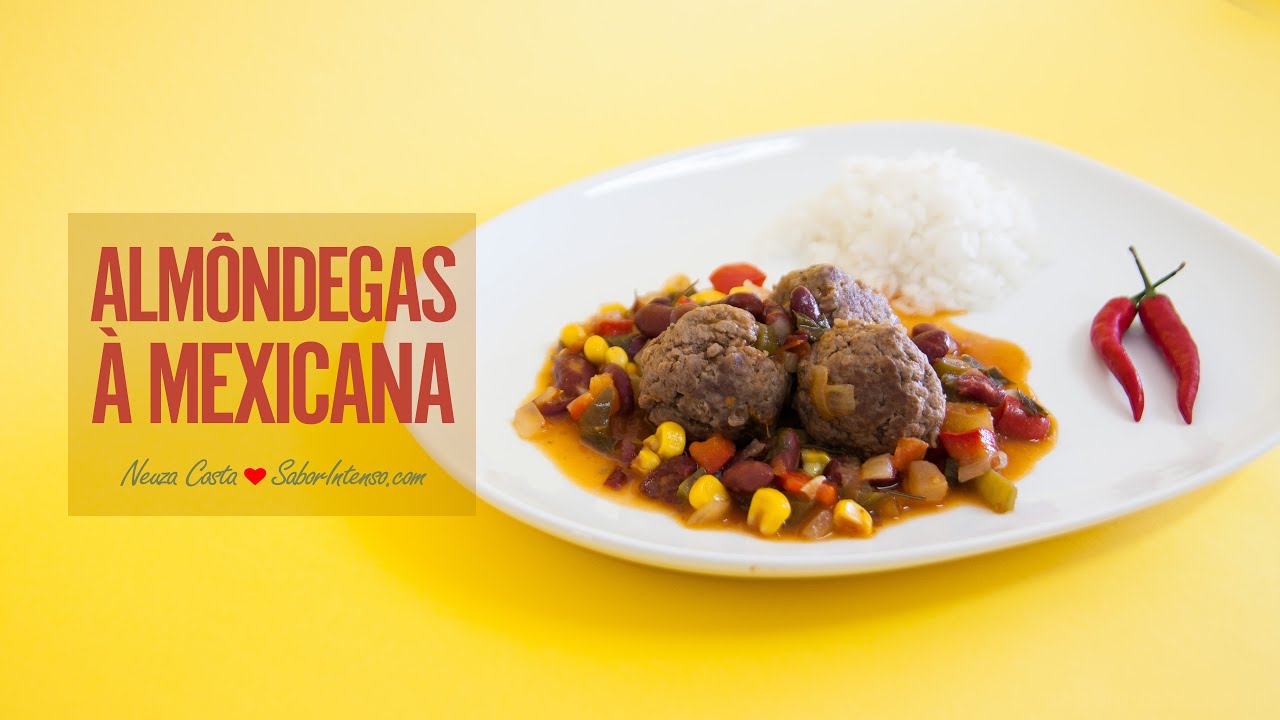 RECEITA DE ALMÔNDEGAS À MEXICANA