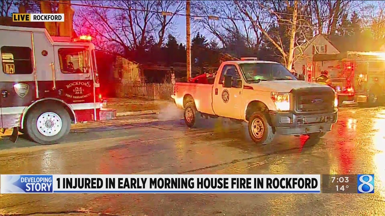 Rockford house total loss after fire - YouTube