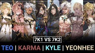 Teo Karma Kyle Yeonhee | Seven Knights 1 VS Seven Knights 2 | ทุกร่าง ทุกท่วงท่า