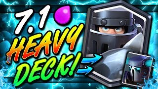 7.1 ELIXIR!! HEAVIEST CYCLE DECK IN CLASH ROYALE! THIS IS INSANE!!