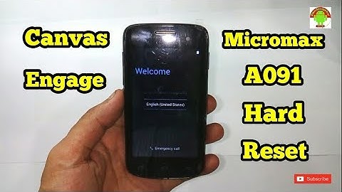 Micromax A091 Canvas Engage Hard Reset
