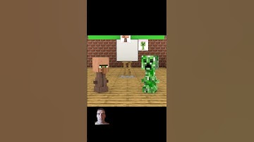 villager vs creeper. who do you choose? #minecraft #minecraftanimation #roblox