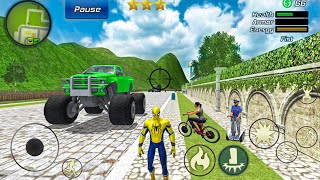 Spider Rope Hero Gangster Crime Monster Truck at Vegas City - Android Gameplay screenshot 3