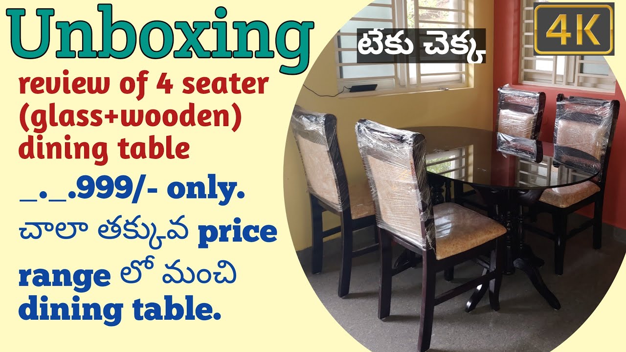 UNBOXING AND REVIEW OF 4 SEATER TEAK DINING TABLEBEST DINING TABLES IN