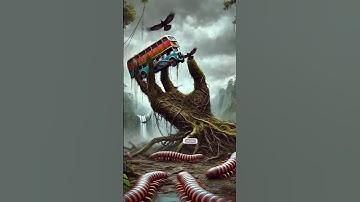 AI Travel Exploring: Mysterious Bus #part15 - #trending Amazing Jungle #short