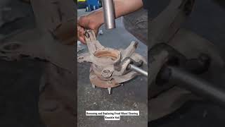 Removing and Replacing Front Wheel Steering Knuckle Hub