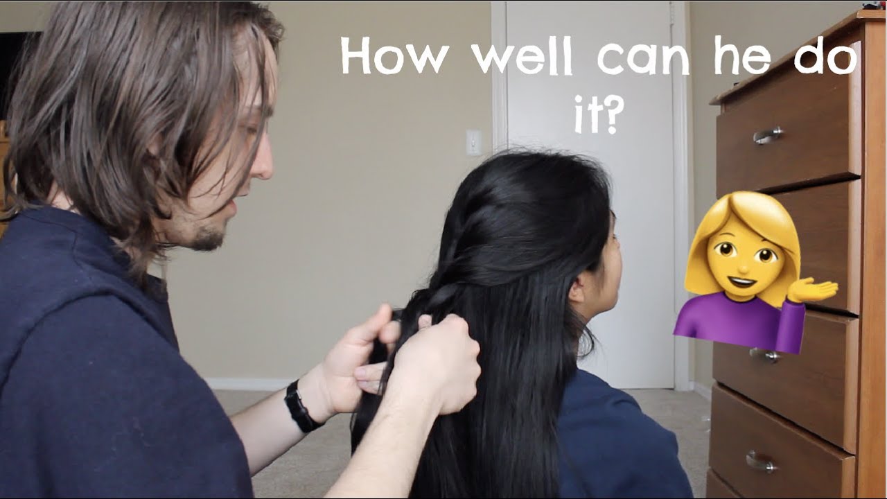 My Boyfriend Tries French Braiding My Hair!