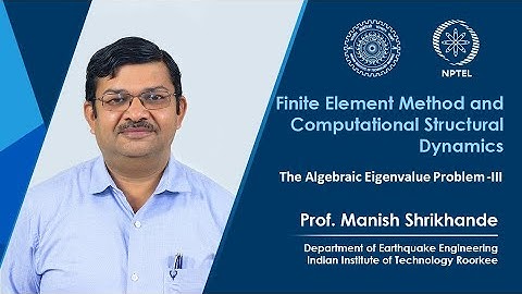 Lecture 49 The Algebraic Eigenvalue Problem  III