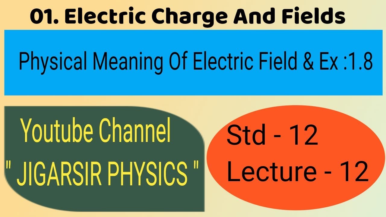 Class 12 Physics Electric charge & Fields 12 Physical Meaning Of Electric Field & Ex 1