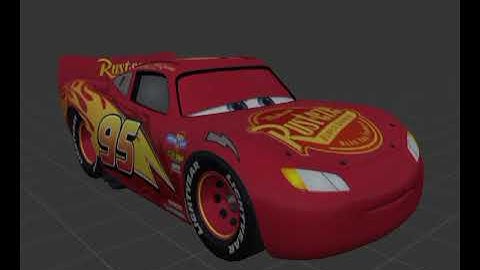 Lightning McQueen 3D Model (Rigged)