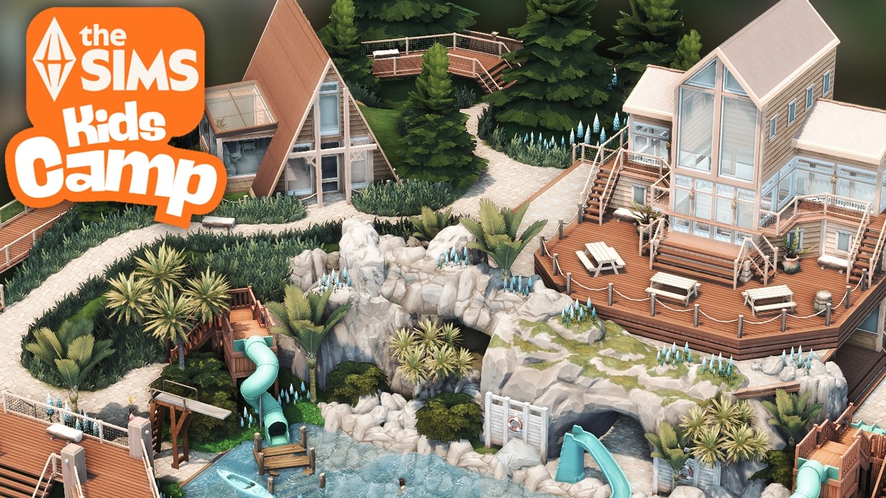 Sims 4 KIDS CAMP: New Water Slides, Kayaks & More! | Adventure Awaits