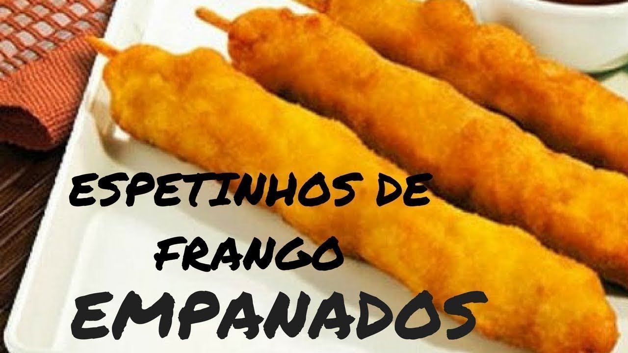 Espetinho de frango empanado, faça no Domingo com família