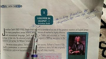 Gulliver in Lilliput - 1st | Class 9th Tulip Series English | JKBOSE |Part - 1 | Jonathan Swift |