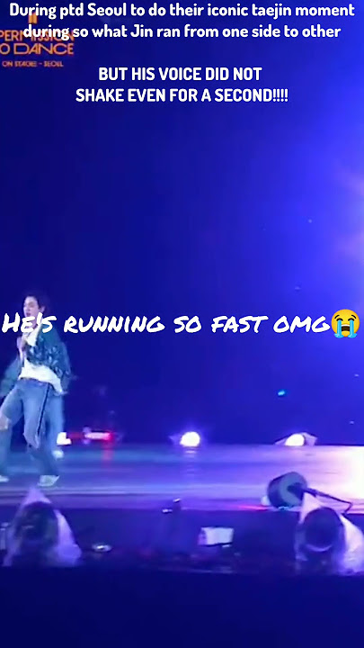 This is INSANE he speed ran whole stage of BTS concert yet his voice didn't shake for a second wth?!