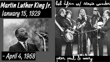 Bob Dylan (w/Stevie Wonder + Peter, Paul & Mary) - Martin Luther King Jr. Tribute, Washington 1986