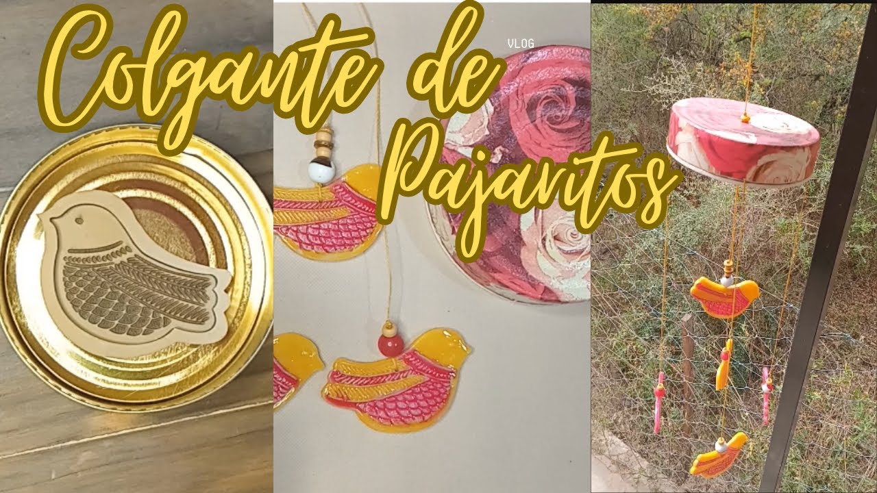COLGANTE! Reciclamos una lata y junto a porcelana fría lo convertimo en pajaritos para decorar  🦉🐦🐤🦢