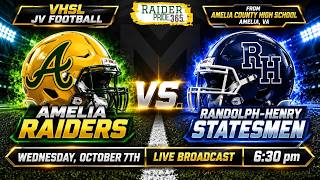 JV Football: Amelia Raiders vs. Randolph-Henry Statesmen (10-7-26)