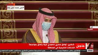 الآن | وزير الخارجية السعودي: سنبقى يدًا واحدة مع مصر لتحقيق الأمن والاستقرار بالمنطقة