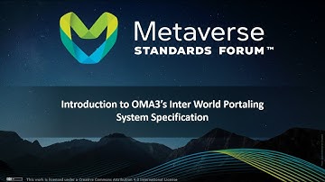 Special SDO Session - Introduction to OMA3’s Inter World Portaling System Specification