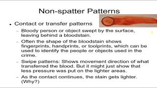 Forensics 4, Blood Spatter Analysis 4 Expirated Blood, Voids, Blood Flow and Pools, Blood Trails