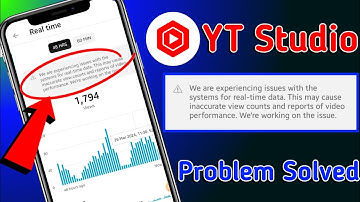 Youtube studio we are experiencing issues with the systems for realtime data | yt studio no data