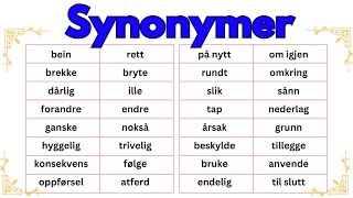 Norwegian Synonyms | 🇳🇴 Kommenter 'Ja, takk!' for Din Gratis PDF! 📚🔥