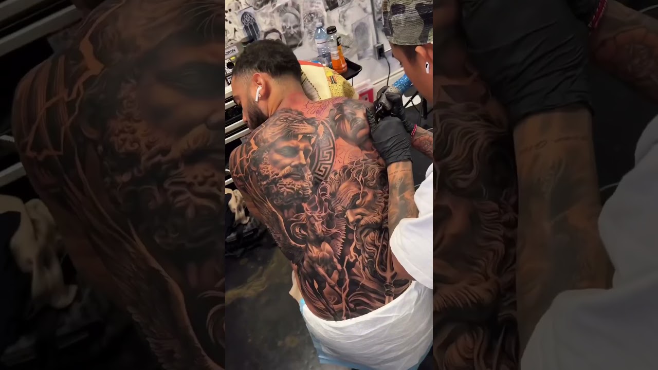 Greek Mythology Back Tattoo | 