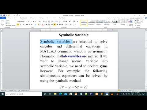 Symbolic Computation in